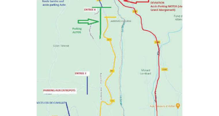 Informations pratiques pour la course de côte au Petit Abergement les 19 et 20/7/25