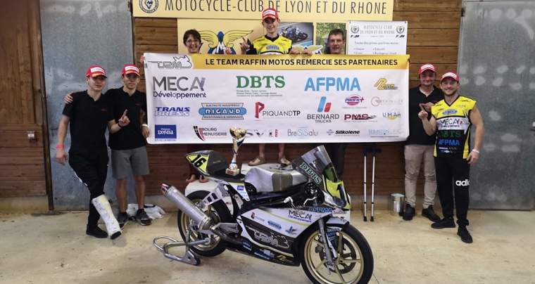 Titre de Champion de France pour le Team Raffin Moto, 25 power, finale du Championnat de France,15 octobre 2019, Ales