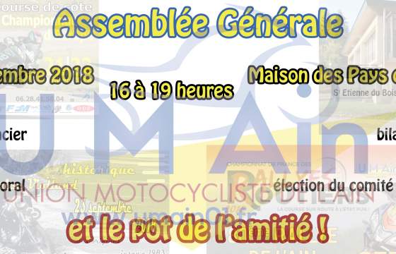 Assemblée générale 2018 à St Etienne du Bois (01)