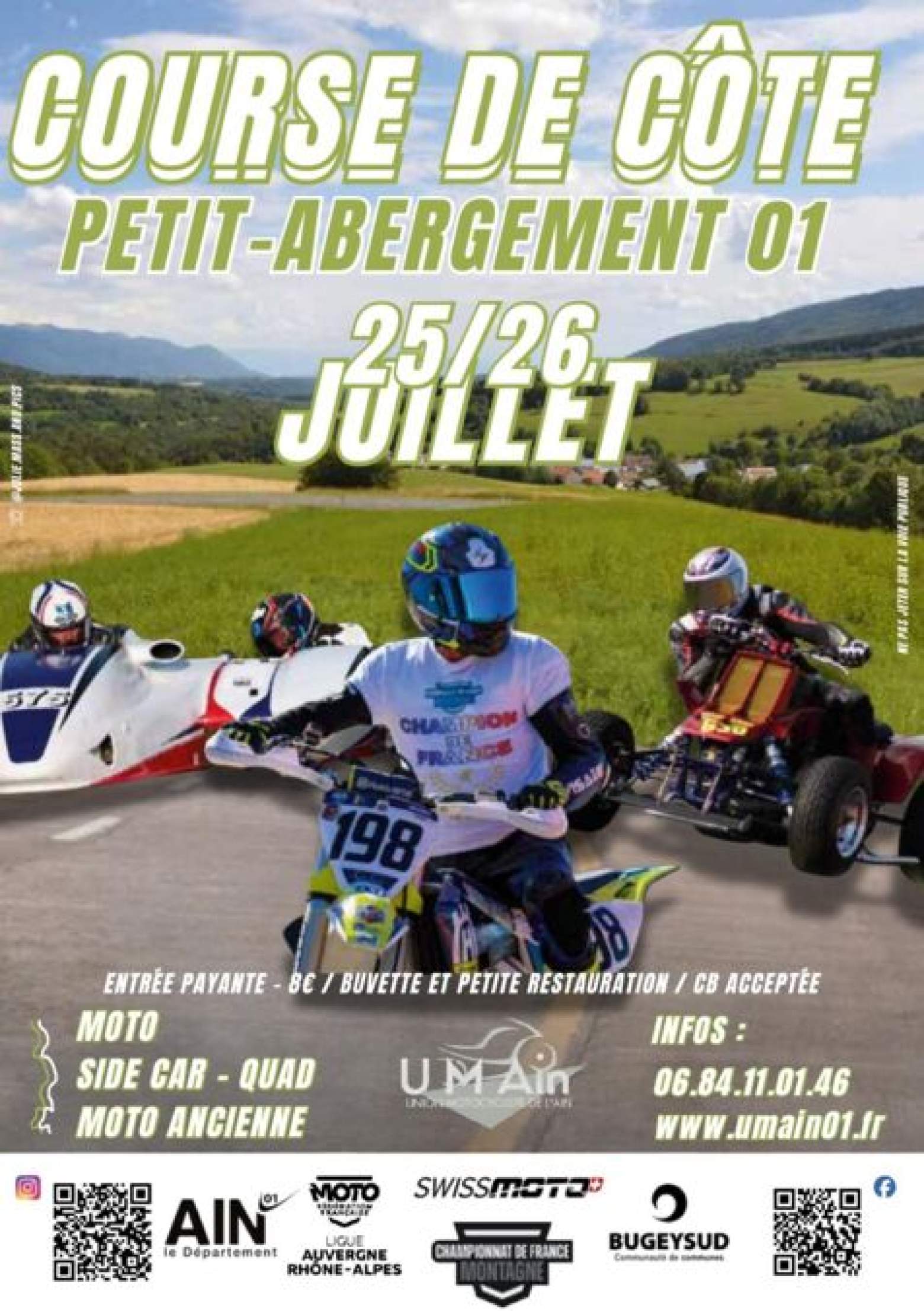 Championnat de France de la Montagne 2026 : 25 et 26 Juillet Petit Abergement