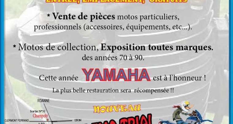 Bourse  Expo Moto Champoly (près de Roanne, 42), Dimanche 8 avril  2018