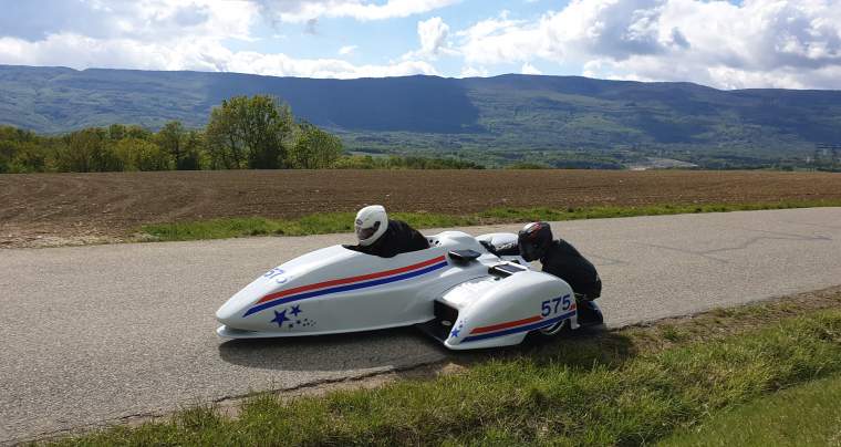 Ouverture du championnat de France de la montagne les 4 et 5 Mai derniers, à Franclens, podium pour nos side caristes