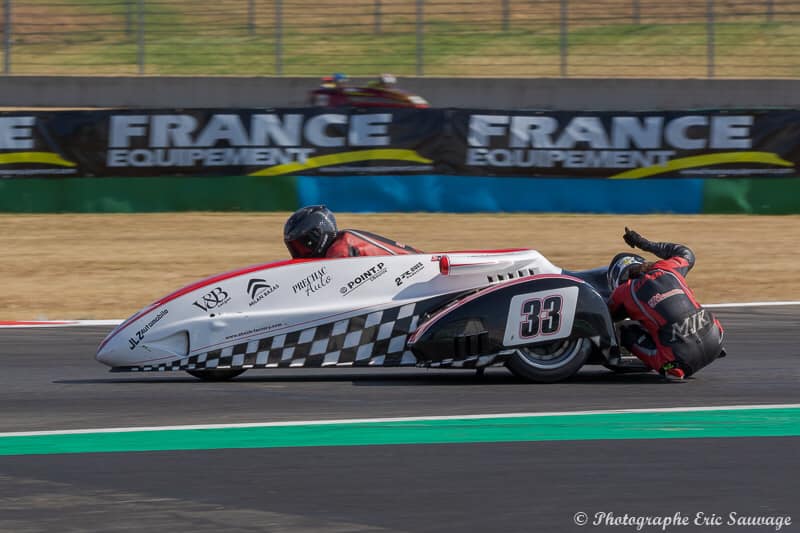 Emmanuelle CLEMENT, passagère side-car, 5 <sup>e</sup> manche du Championnat de France Superbike, Circuit de Magny-Cours