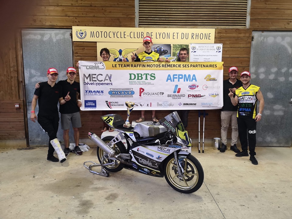 Titre de Champion de France pour le Team Raffin Moto, 25 power, finale du Championnat de France,15 octobre 2019, Ales