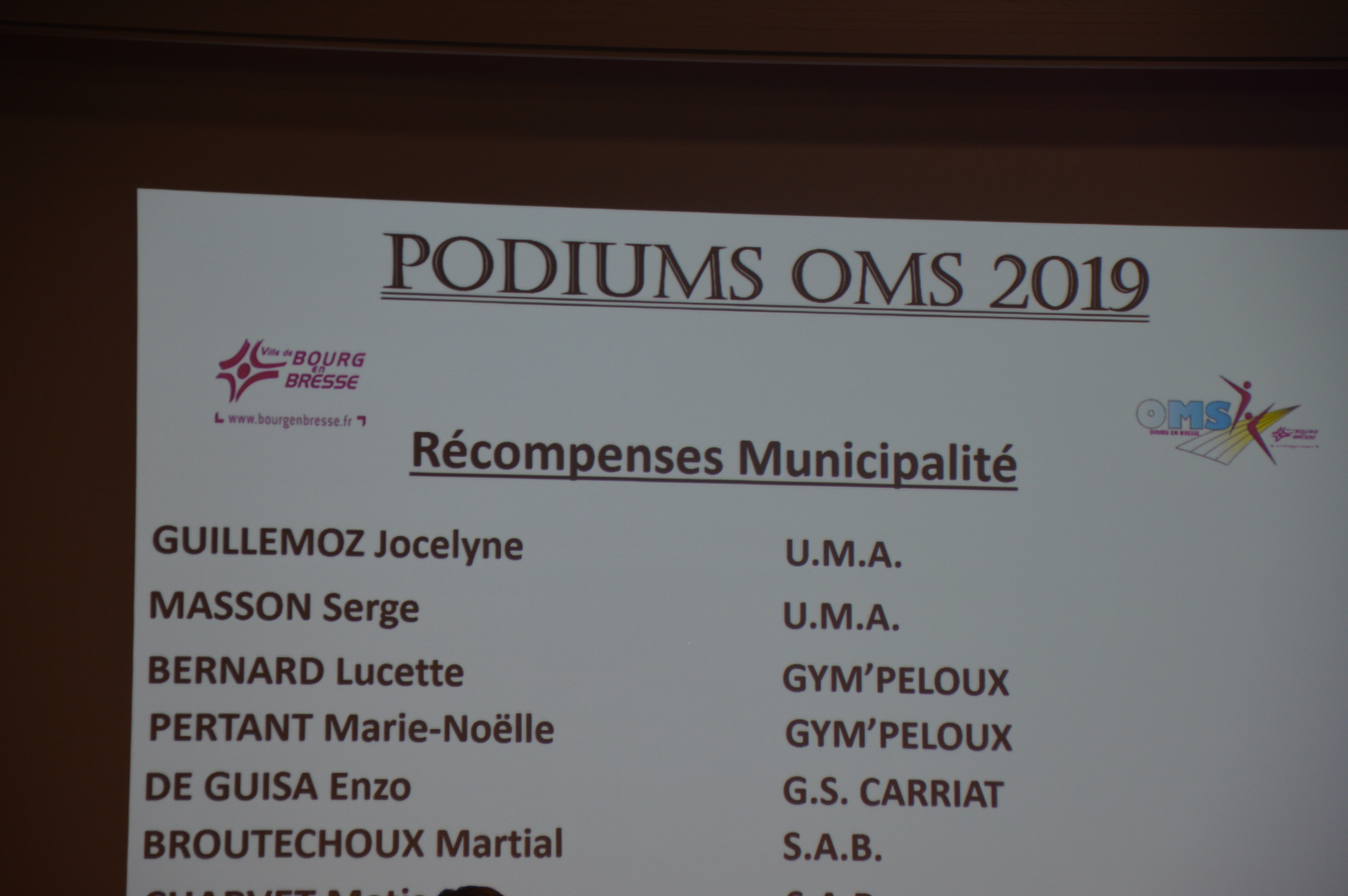 Remise des prix OMS, 18 Novembre 2019