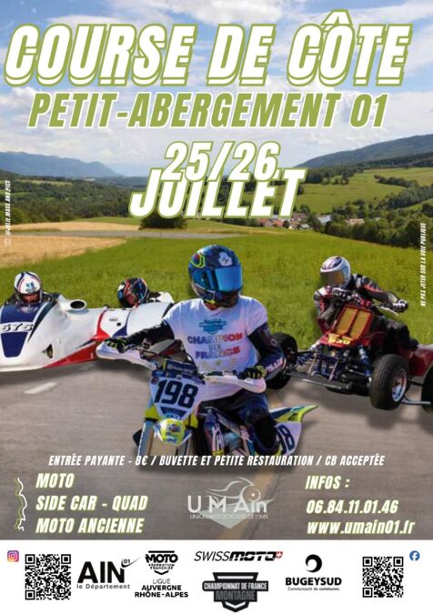 Championnat de France de la Montagne 2026 : 25 et 26 Juillet Petit Abergement