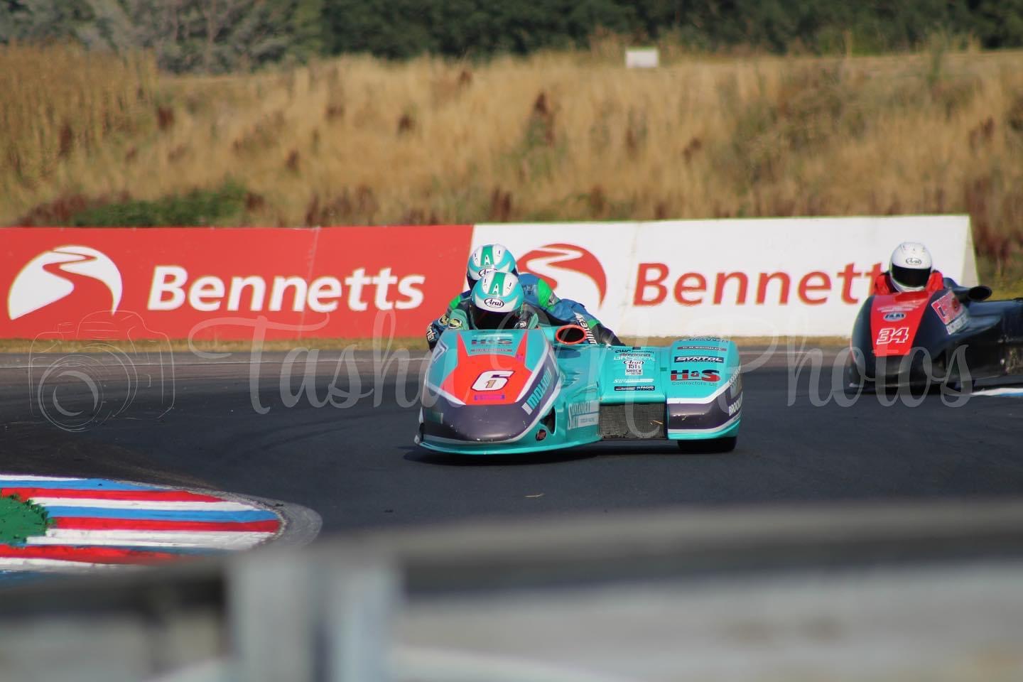 Emmanuelle Clement, side-car, 5ème manche du British SuperBike à Thruxton, les 13 et 14 août 2022