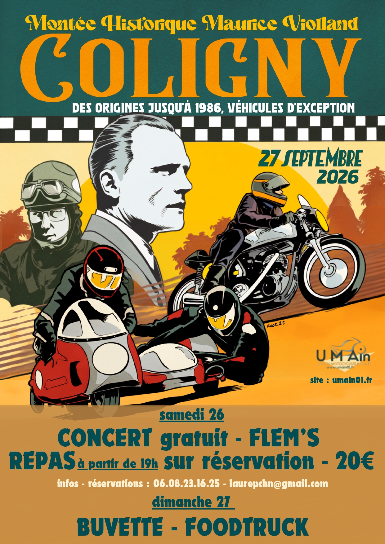 Prochaine démonstration de motos anciennes, les 26 et 27 septembre à Coligny